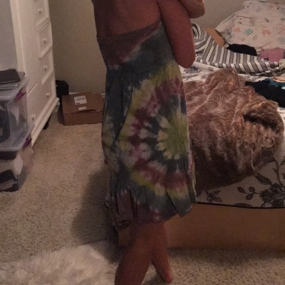 Tie dye tube top summer dress - Picture 2 of 3